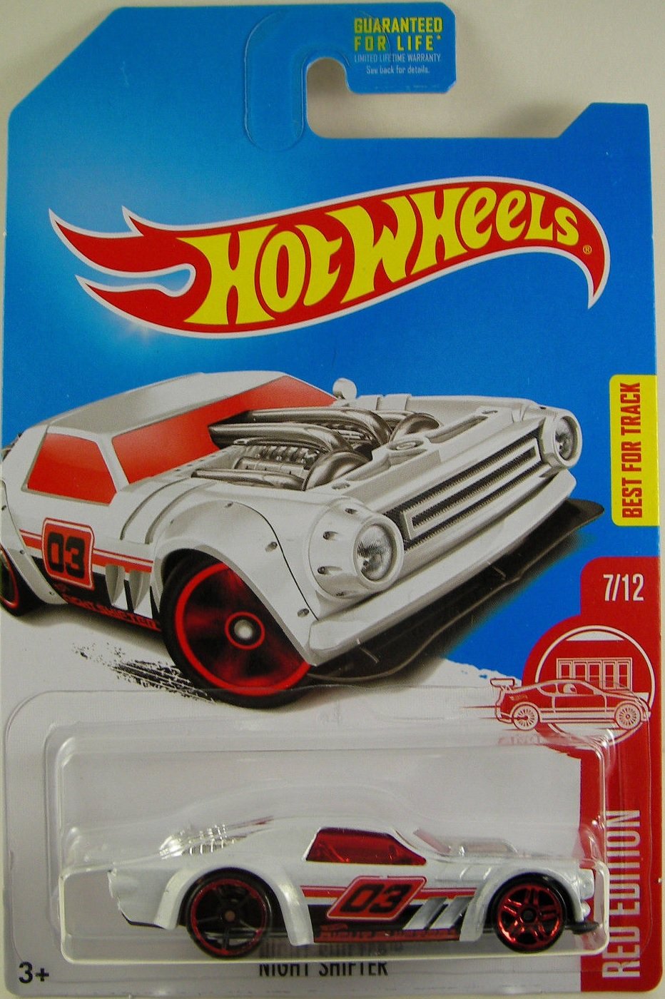 ホットウィール　 レッドエディション 7台 2017 Hot Wheels Red Edition 7/12 - Night Shifter [White] - Only at